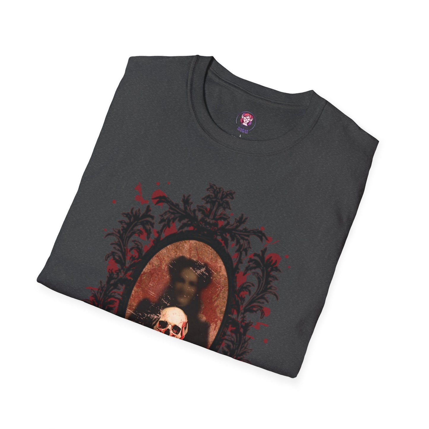 Vintage Gothic Skull Frame - Unisex Softstyle T-Shirt