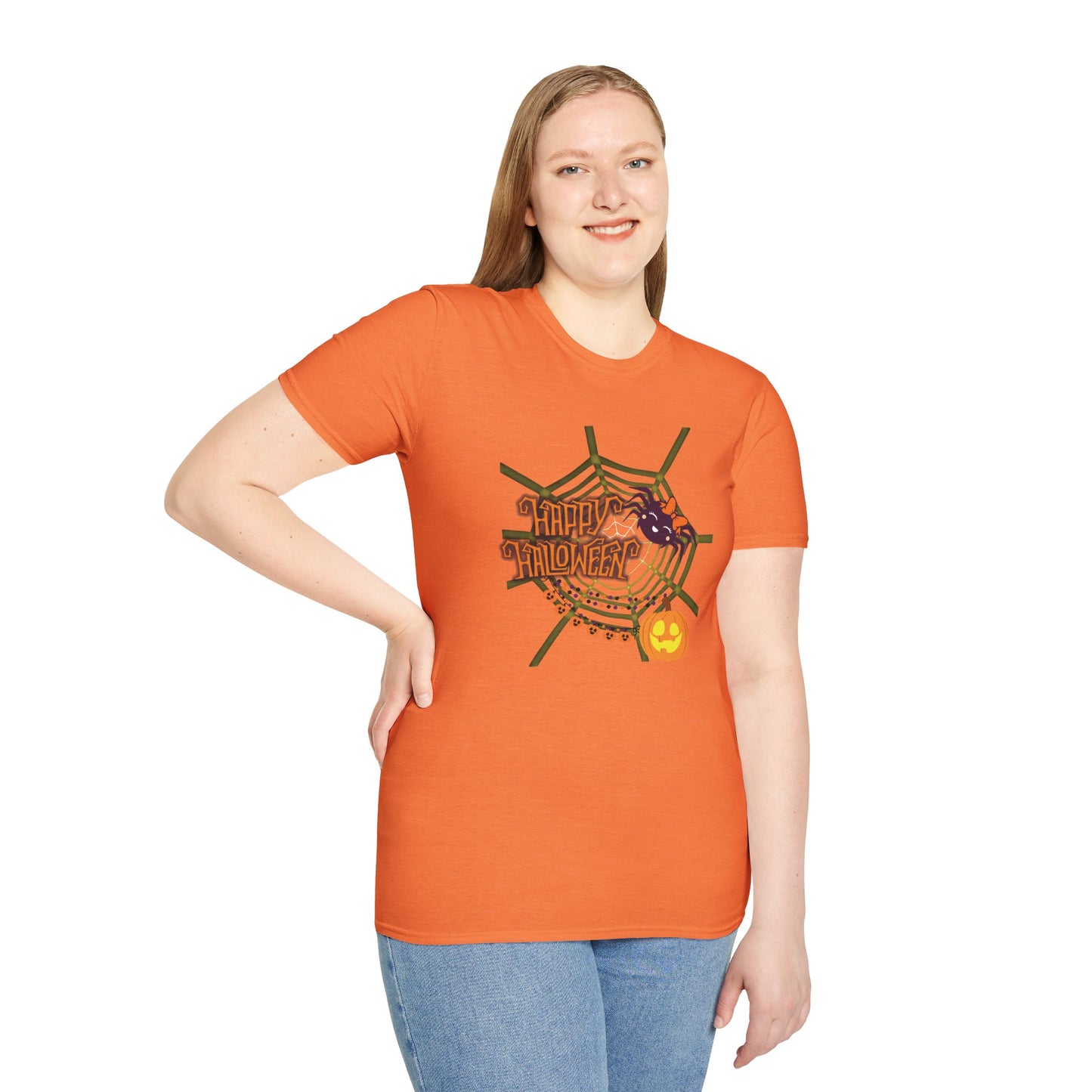 Halloween Cute Spiderweb - Unisex Softstyle T-Shirt
