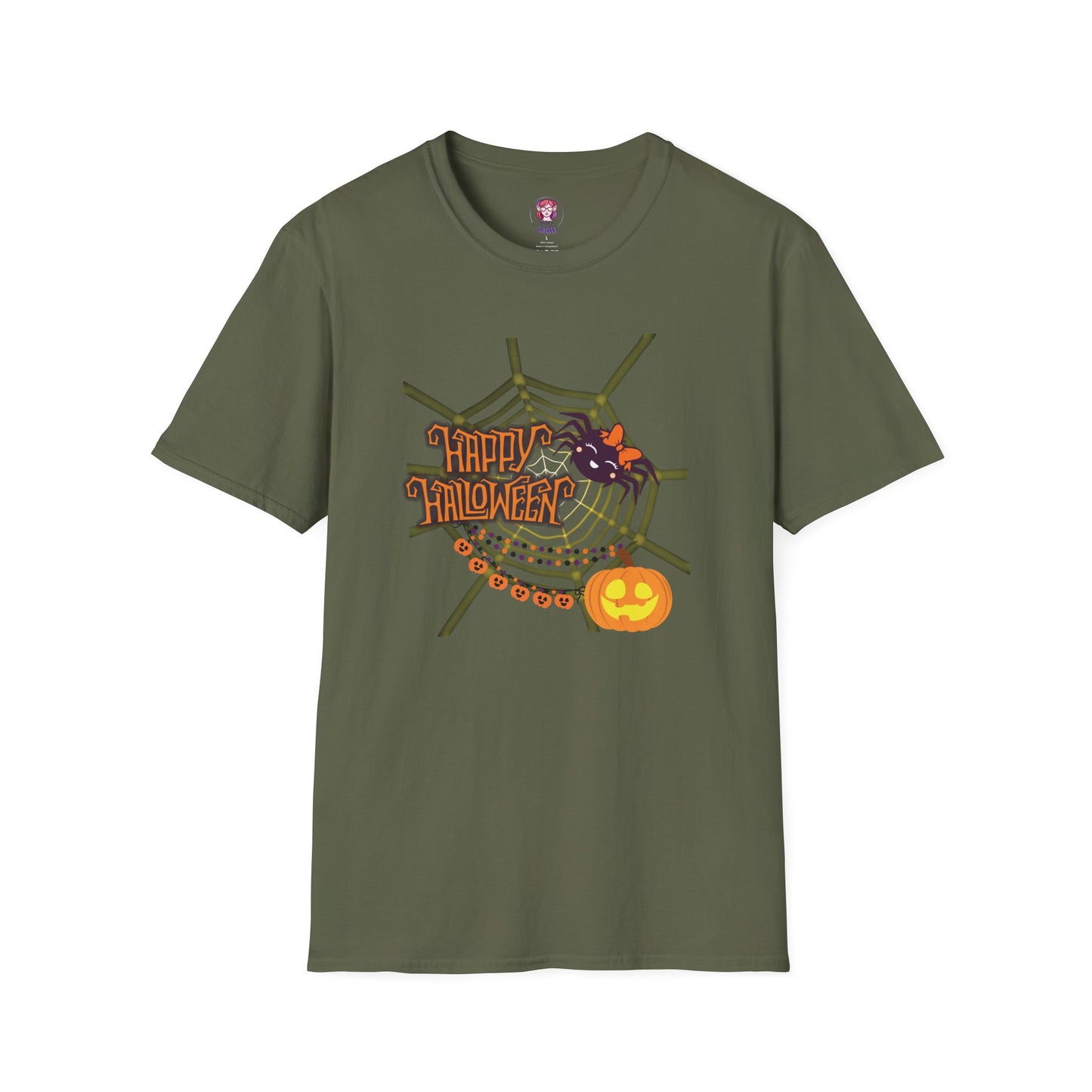 Halloween Cute Spiderweb - Unisex Softstyle T-Shirt