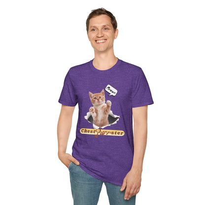 Cute Kitten ChestPurrster Pun - Unisex Softstyle T-Shirt