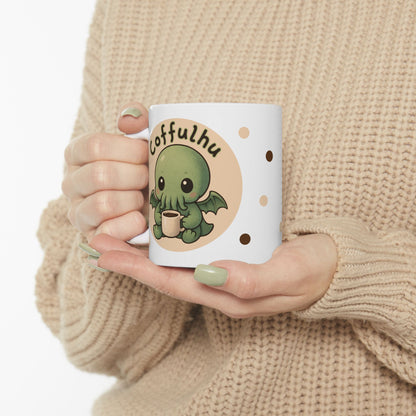 Coffulhu Ceramic Mug - Cute Cthulhu Design