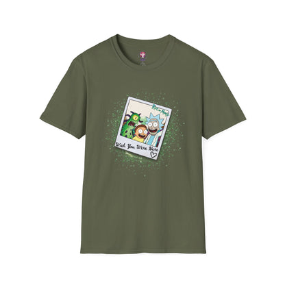 Rick & Morty Polaroid - Wish You Were Here - Unisex Softstyle T-Shirt
