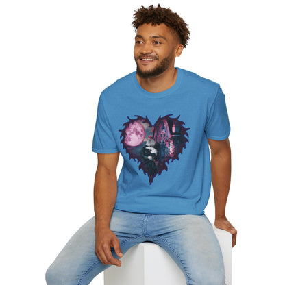 Gothic Couple Under the Moon - Unisex Softstyle T-Shirt