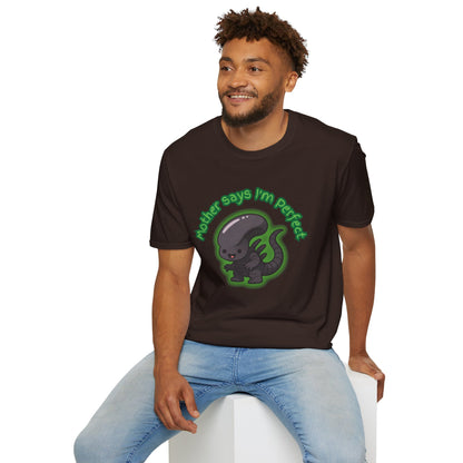 Alien Cute Xenomorph I'm Perfect - Unisex Softstyle T-Shirt