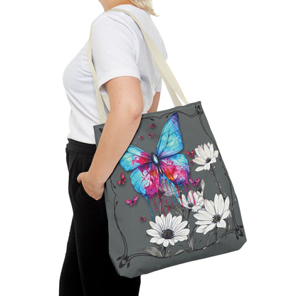 Painted Butterfly in Black and White Tote Bag