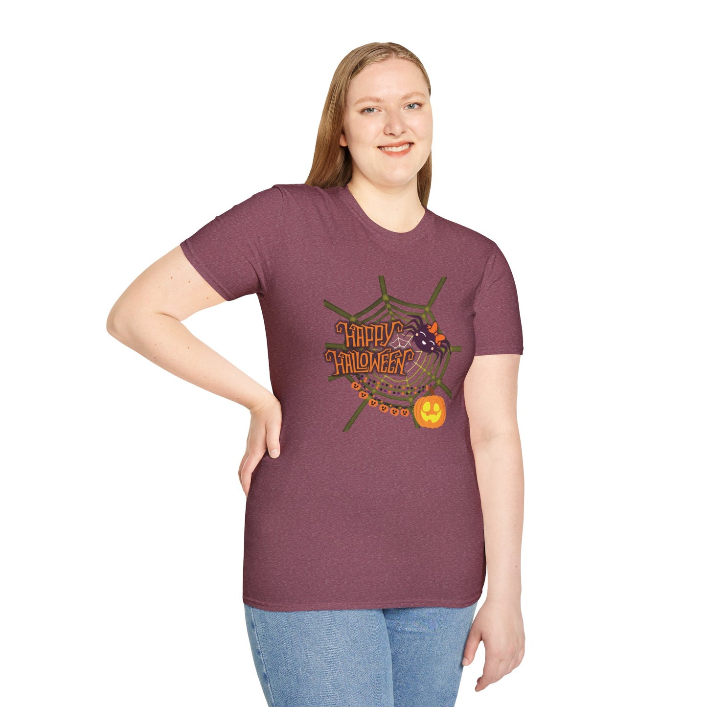 Halloween Cute Spiderweb - Unisex Softstyle T-Shirt