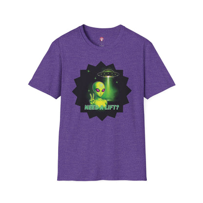 Cool Alien Peace Sign - Need a Lift - Unisex Softstyle T-Shirt