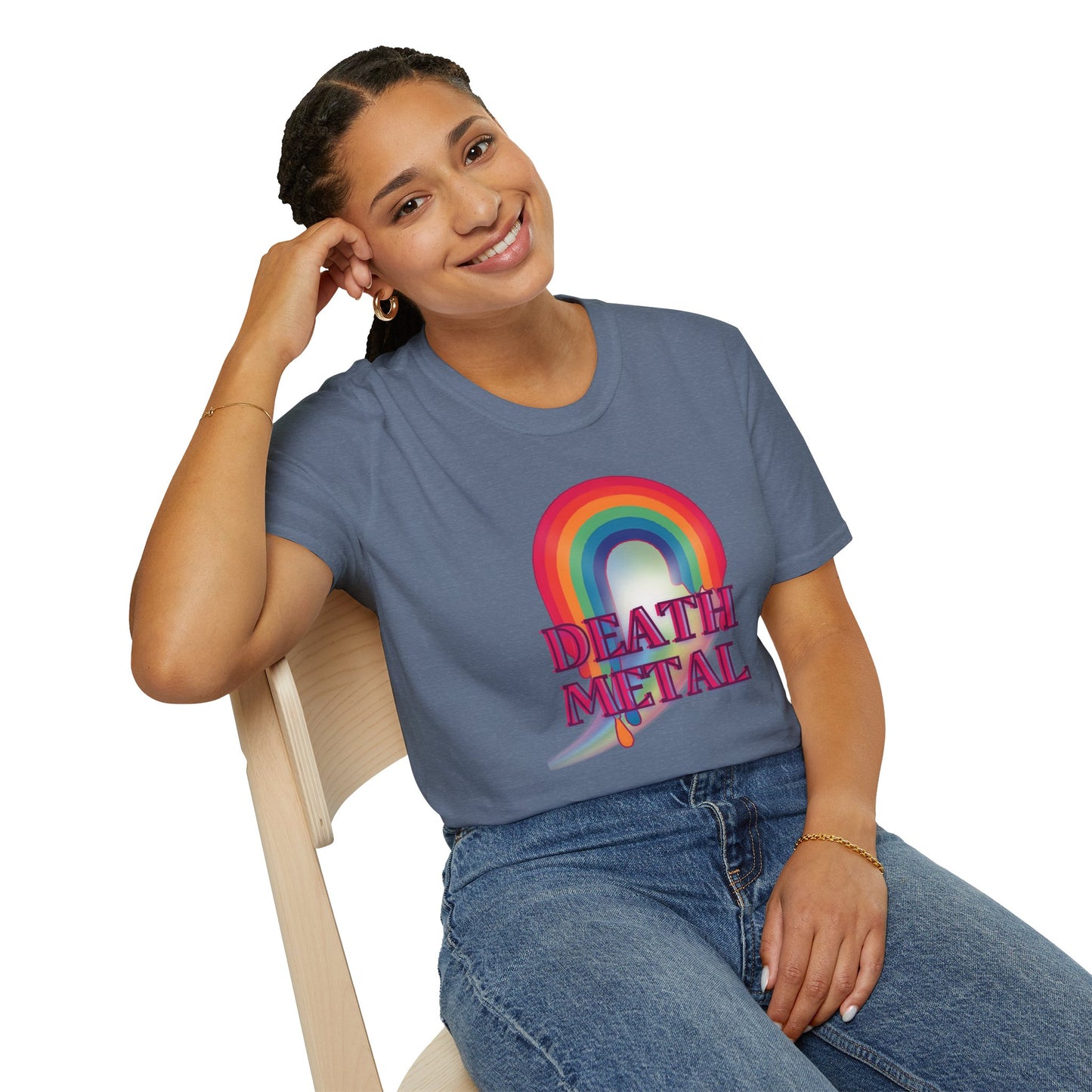 Rainbow Death Metal - Unisex Softstyle T-Shirt