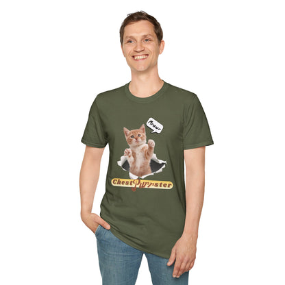 Cute Kitten ChestPurrster Pun - Unisex Softstyle T-Shirt