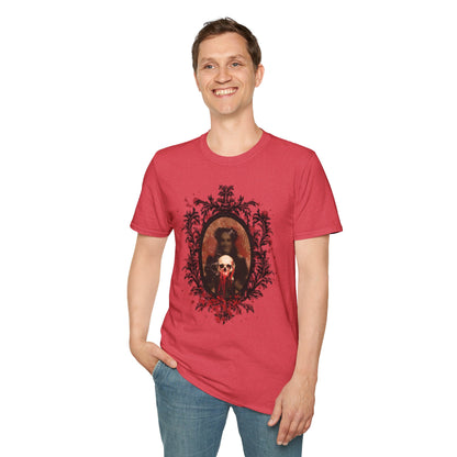 Vintage Gothic Skull Frame - Unisex Softstyle T-Shirt
