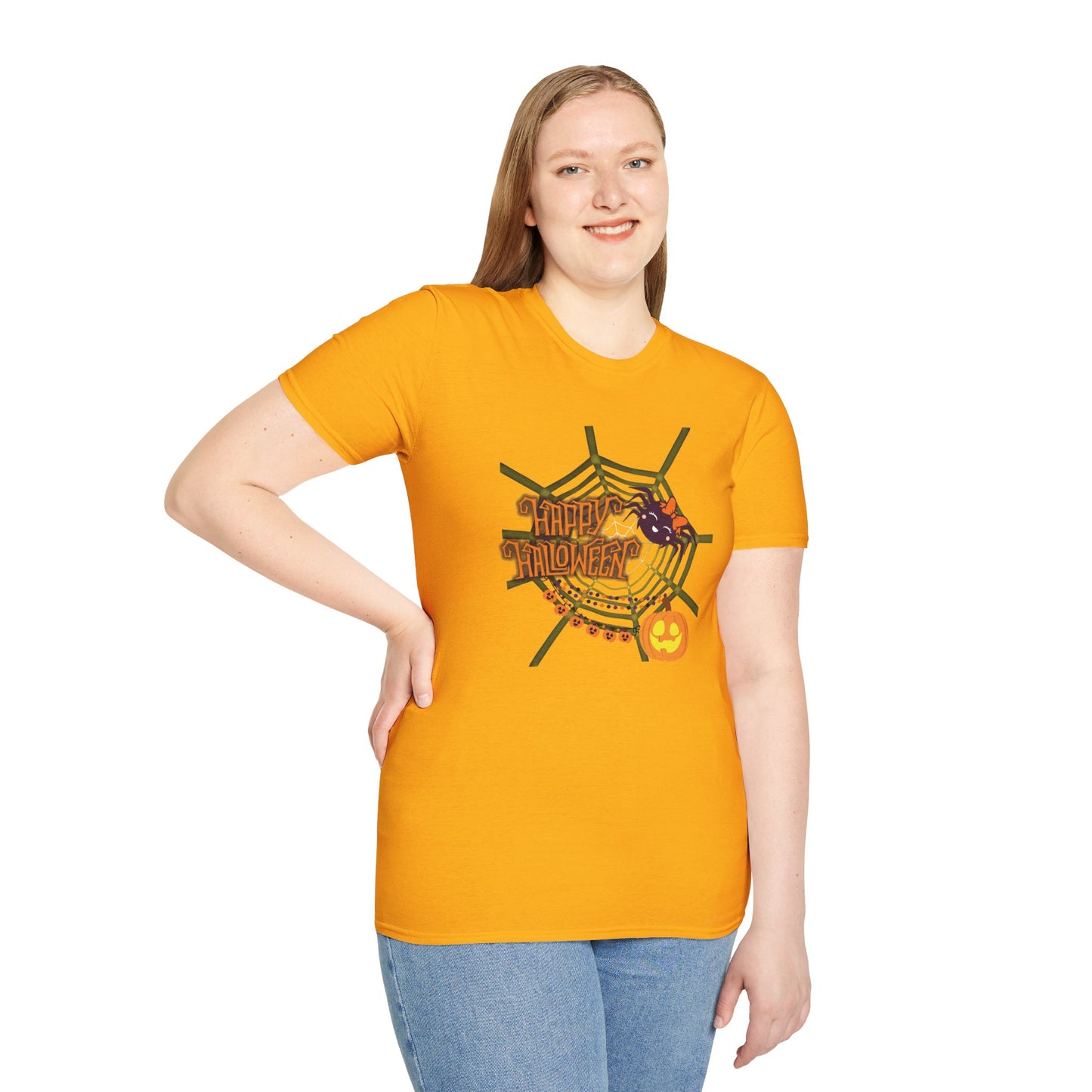 Halloween Cute Spiderweb - Unisex Softstyle T-Shirt