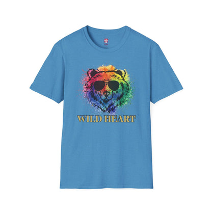 Wild Heart Collection - Bear Color Splash Unisex Softstyle Graphic T-Shirt