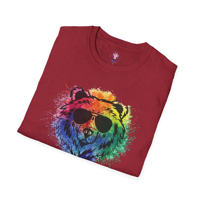 Wild Heart Collection - Bear Color Splash Unisex Softstyle Graphic T-Shirt