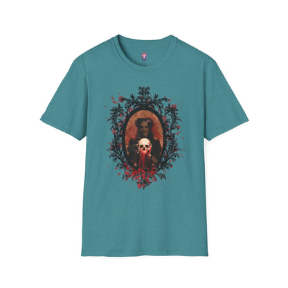 Vintage Gothic Skull Frame - Unisex Softstyle T-Shirt