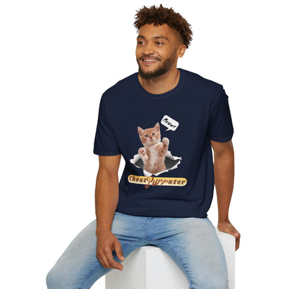 Cute Kitten ChestPurrster Pun - Unisex Softstyle T-Shirt