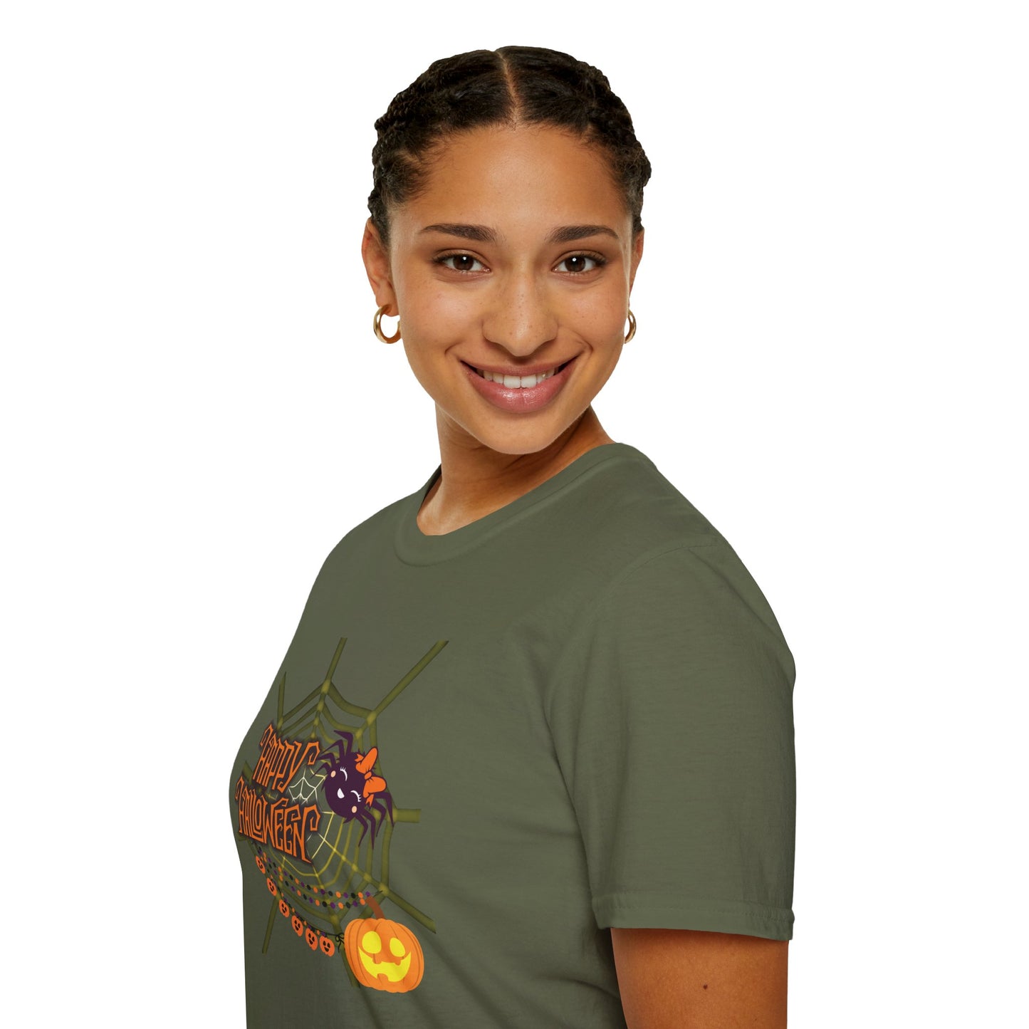 Halloween Cute Spiderweb - Unisex Softstyle T-Shirt
