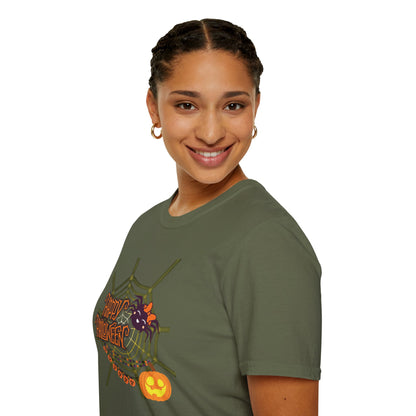 Halloween Cute Spiderweb - Unisex Softstyle T-Shirt