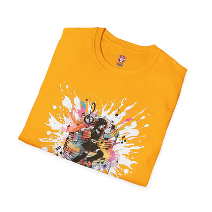 Colorful Music Brings Life Punk Dancer - Unisex Softstyle T-Shirt