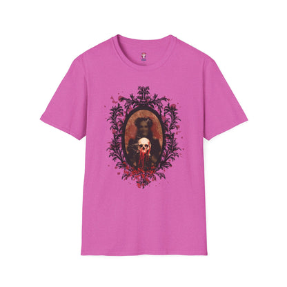 Vintage Gothic Skull Frame - Unisex Softstyle T-Shirt