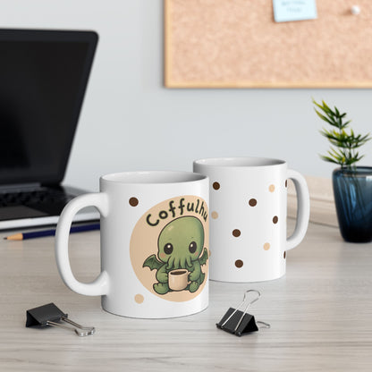 Coffulhu Ceramic Mug - Cute Cthulhu Design