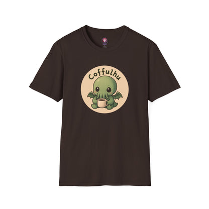 Cthulhu Coffulhu Coffee Pun - Unisex Softstyle T-Shirt