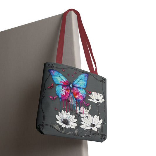 Painted Butterfly in Black and White Tote Bag