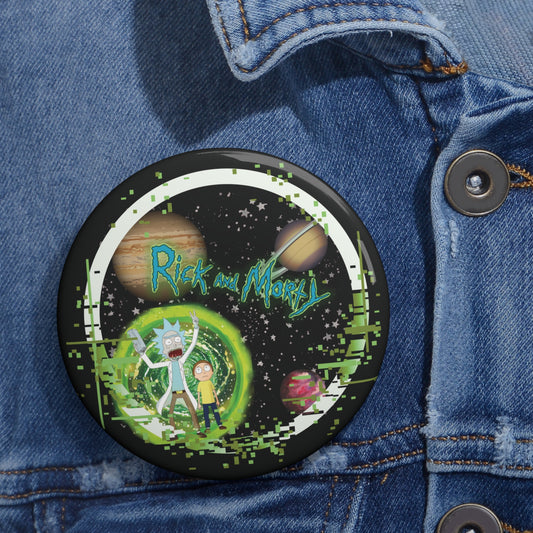Rick and Morty Pin Button | Unique Collectible Badges, Fun Gifts for Fans, Cosplay Accessories, Party Favors, Pop Culture Merch