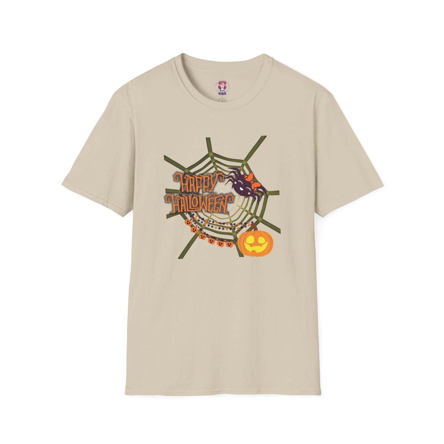Halloween Cute Spiderweb - Unisex Softstyle T-Shirt