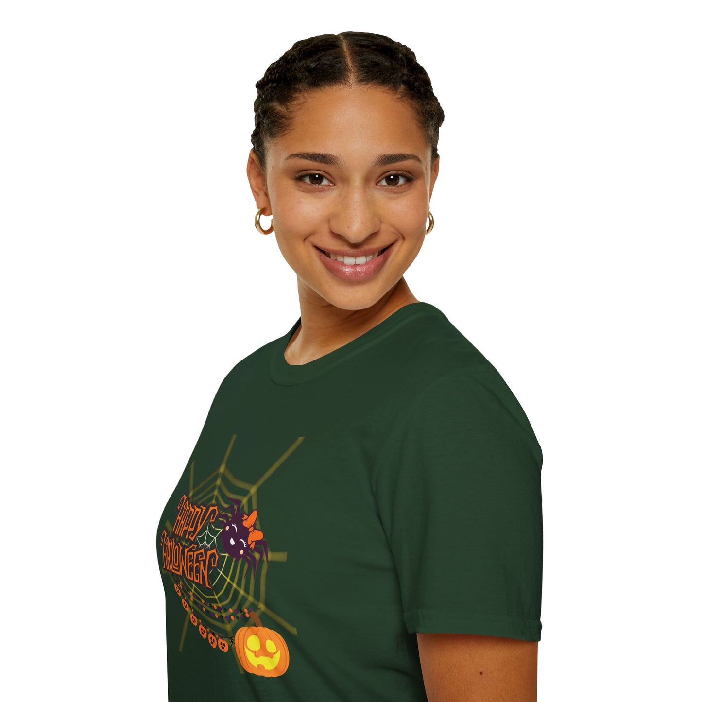 Halloween Cute Spiderweb - Unisex Softstyle T-Shirt