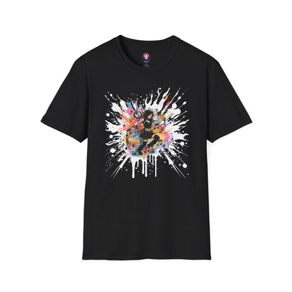 Colorful Music Brings Life Punk Dancer - Unisex Softstyle T-Shirt
