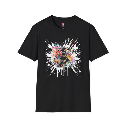 Colorful Music Brings Life Punk Dancer - Unisex Softstyle T-Shirt