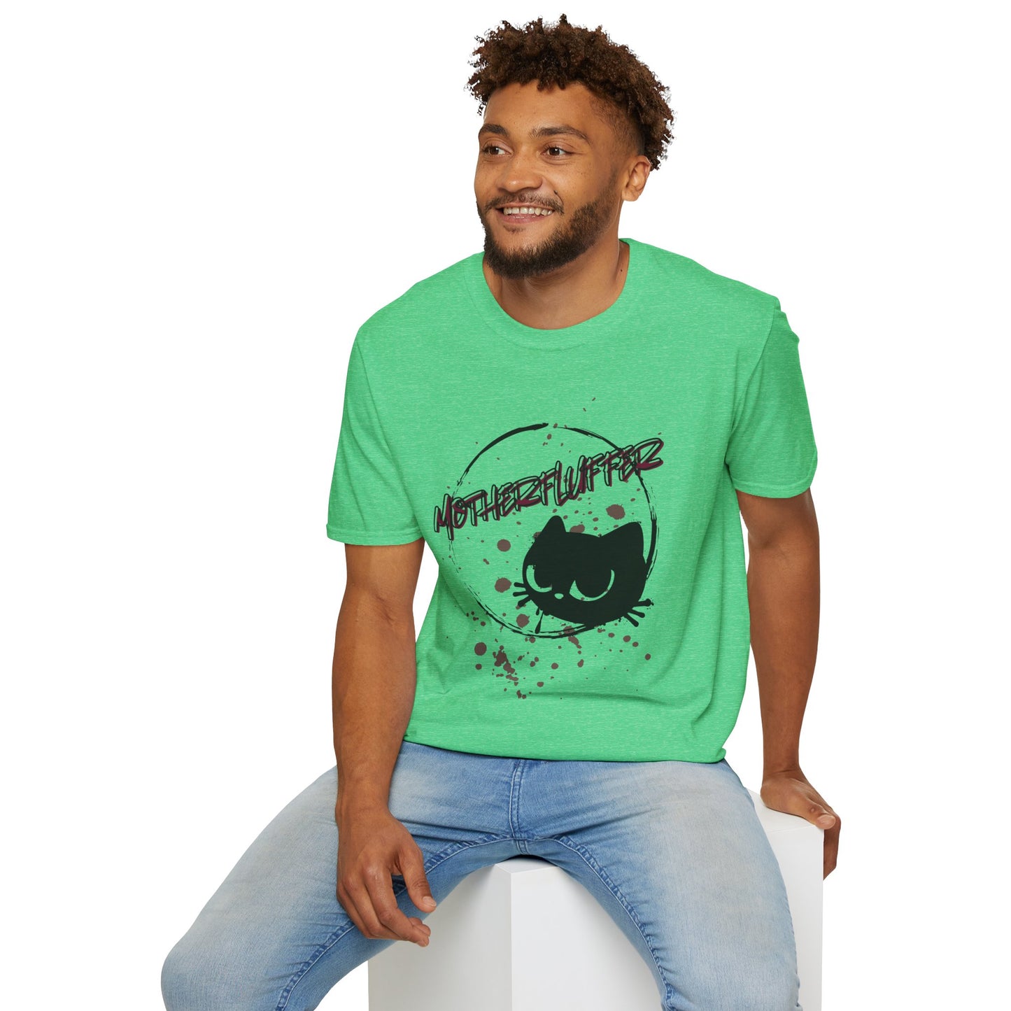 Motherfluffer Color Cat - Unisex Softstyle T-Shirt