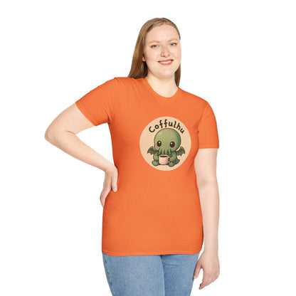 Cthulhu Coffulhu Coffee Pun - Unisex Softstyle T-Shirt