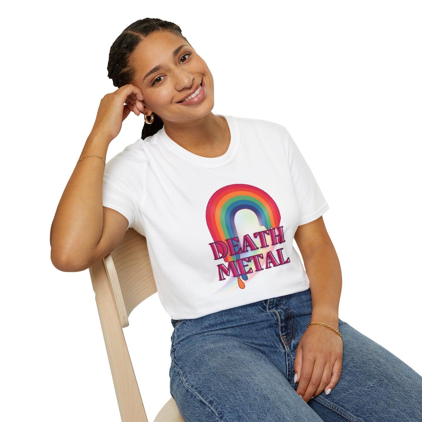 Rainbow Death Metal - Unisex Softstyle T-Shirt