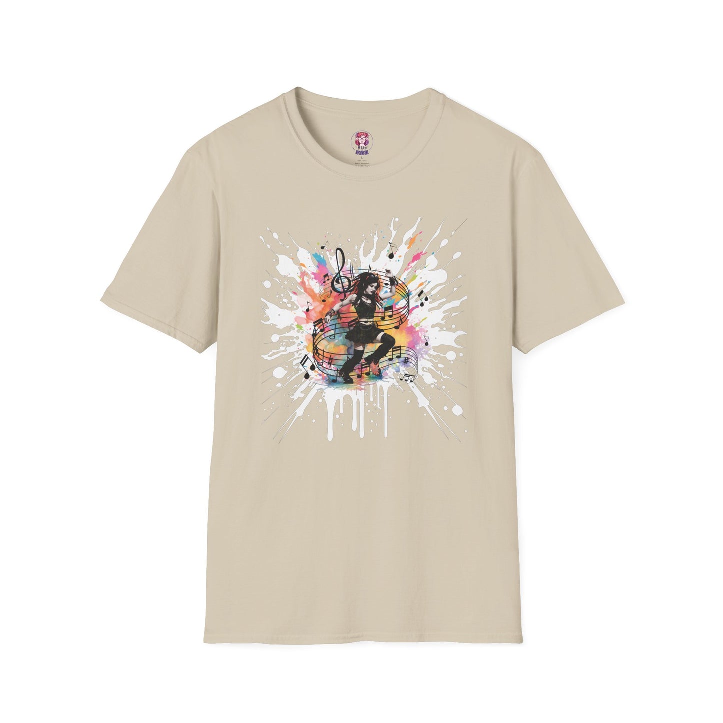 Colorful Music Brings Life Punk Dancer - Unisex Softstyle T-Shirt