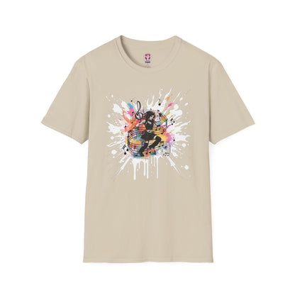 Colorful Music Brings Life Punk Dancer - Unisex Softstyle T-Shirt
