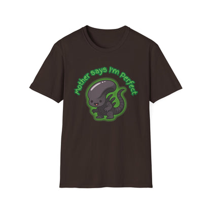 Alien Cute Xenomorph I'm Perfect - Unisex Softstyle T-Shirt