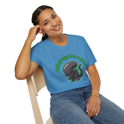 Alien Cute Xenomorph I'm Perfect - Unisex Softstyle T-Shirt