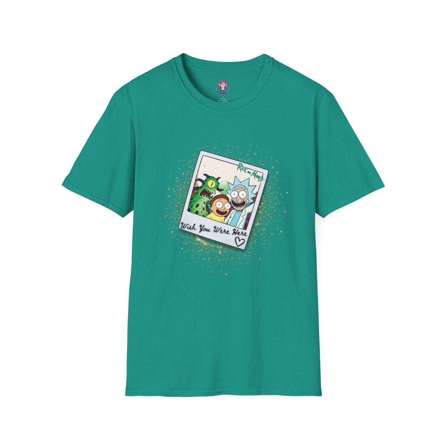 Rick & Morty Polaroid - Wish You Were Here - Unisex Softstyle T-Shirt