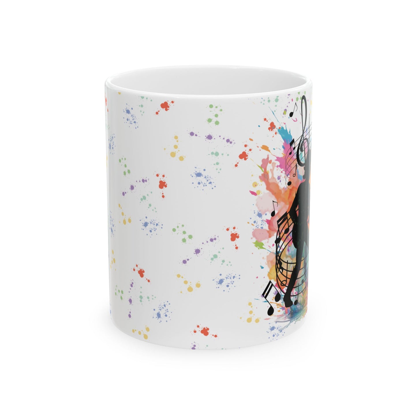 Color Artistic Music Inspired Ceramic Mug | Perfect Gift for Musicians, Coffee Lovers, Art Enthusiasts