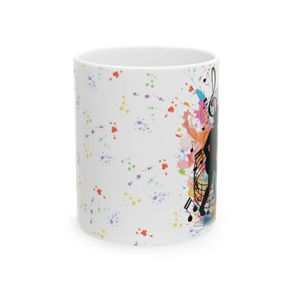 Color Artistic Music Inspired Ceramic Mug | Perfect Gift for Musicians, Coffee Lovers, Art Enthusiasts