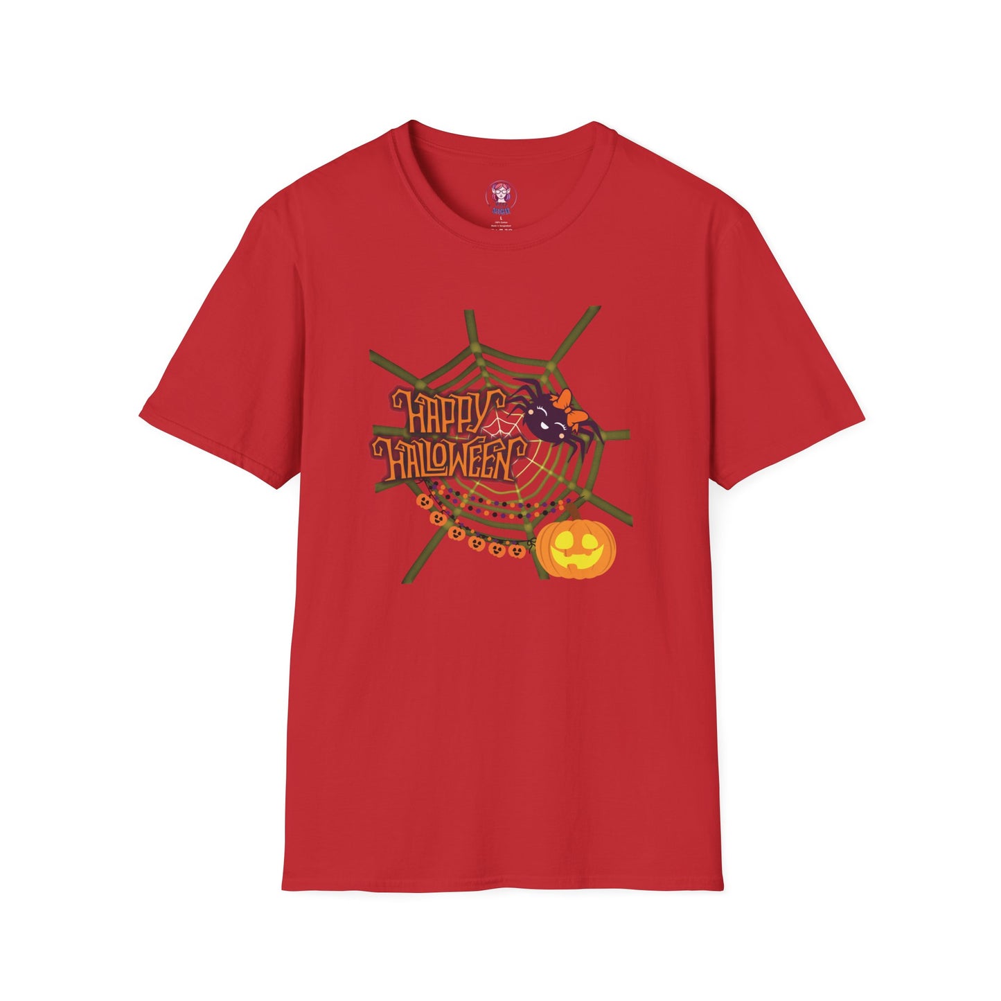 Halloween Cute Spiderweb - Unisex Softstyle T-Shirt