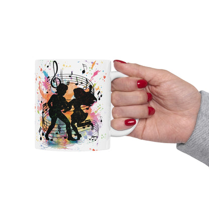 Color Artistic Music Inspired Ceramic Mug | Perfect Gift for Musicians, Coffee Lovers, Art Enthusiasts