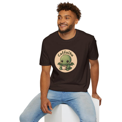 Cthulhu Coffulhu Coffee Pun - Unisex Softstyle T-Shirt