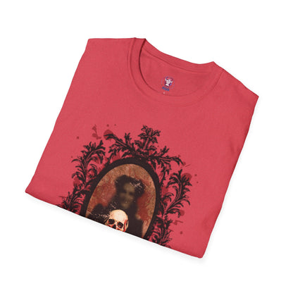 Vintage Gothic Skull Frame - Unisex Softstyle T-Shirt