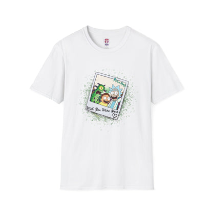 Rick & Morty Polaroid - Wish You Were Here - Unisex Softstyle T-Shirt