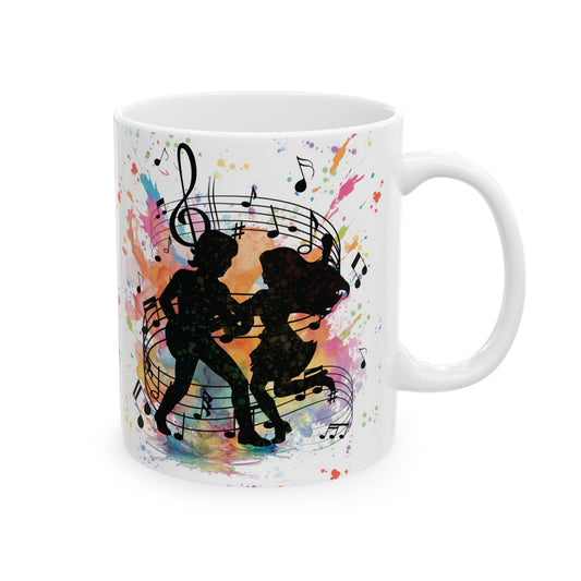 Color Artistic Music Inspired Ceramic Mug | Perfect Gift for Musicians, Coffee Lovers, Art Enthusiasts