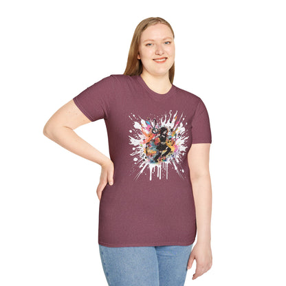 Colorful Music Brings Life Punk Dancer - Unisex Softstyle T-Shirt
