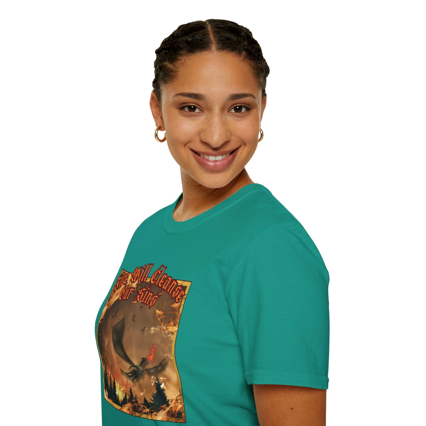 Dragon Attacking - Fire Will Cleanse Our Sins - Unisex Softstyle T-Shirt