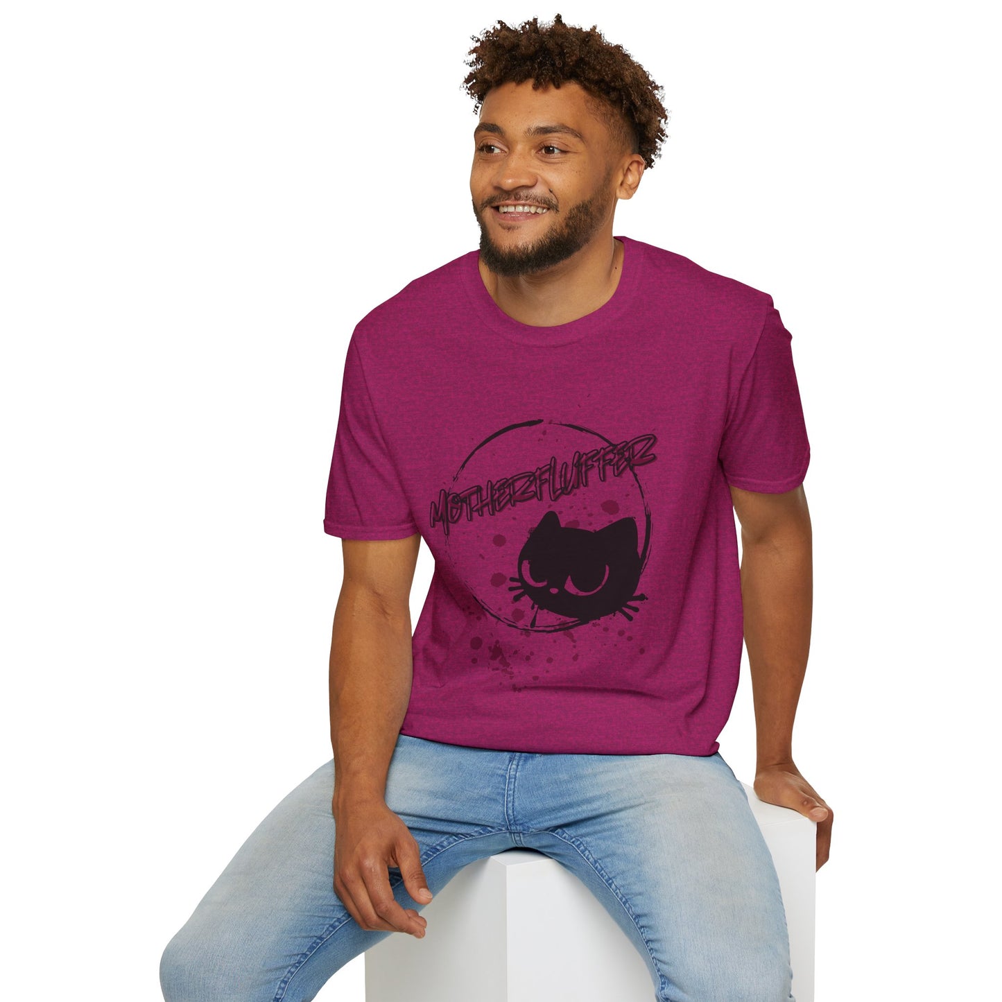 Motherfluffer Color Cat - Unisex Softstyle T-Shirt